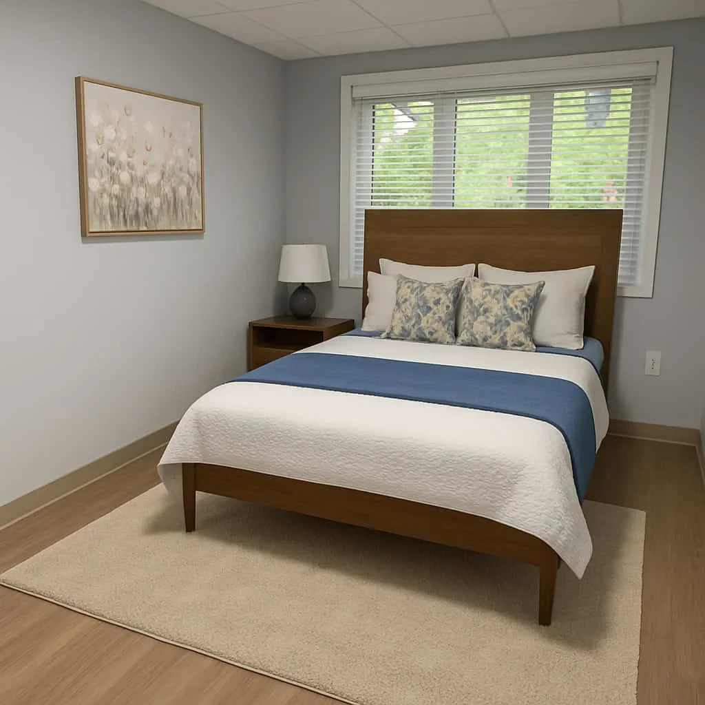 Comfortable bedroom at Maplewood Treatment Solutions